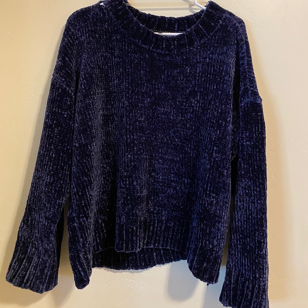 Navy chenille sweater
